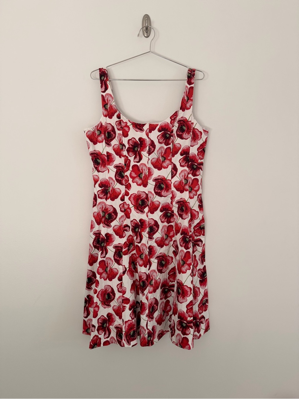 AGB Red & White Floral Sleeveless Mini Dress